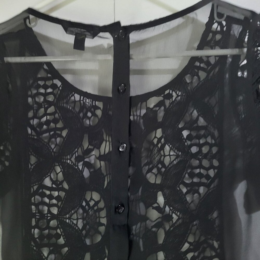 AMERICAN EAGLE Women's Small Y2K Lace Sheer Whimsigoth Fairy Blouse Top - Picture 8 of 12